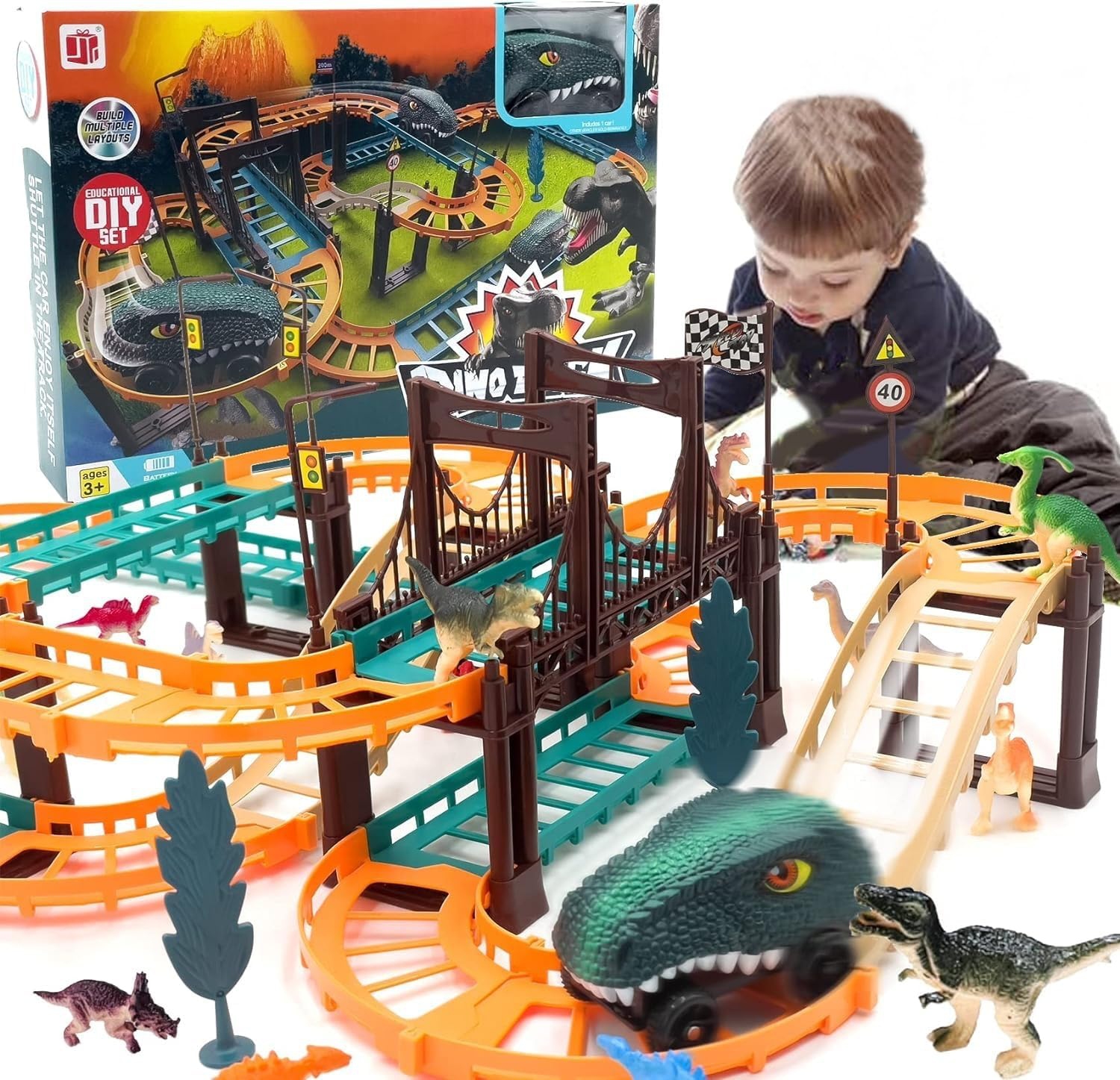 MEGA AUTOMATICKÁ DRÁHA DINOSAUR DINO PARK